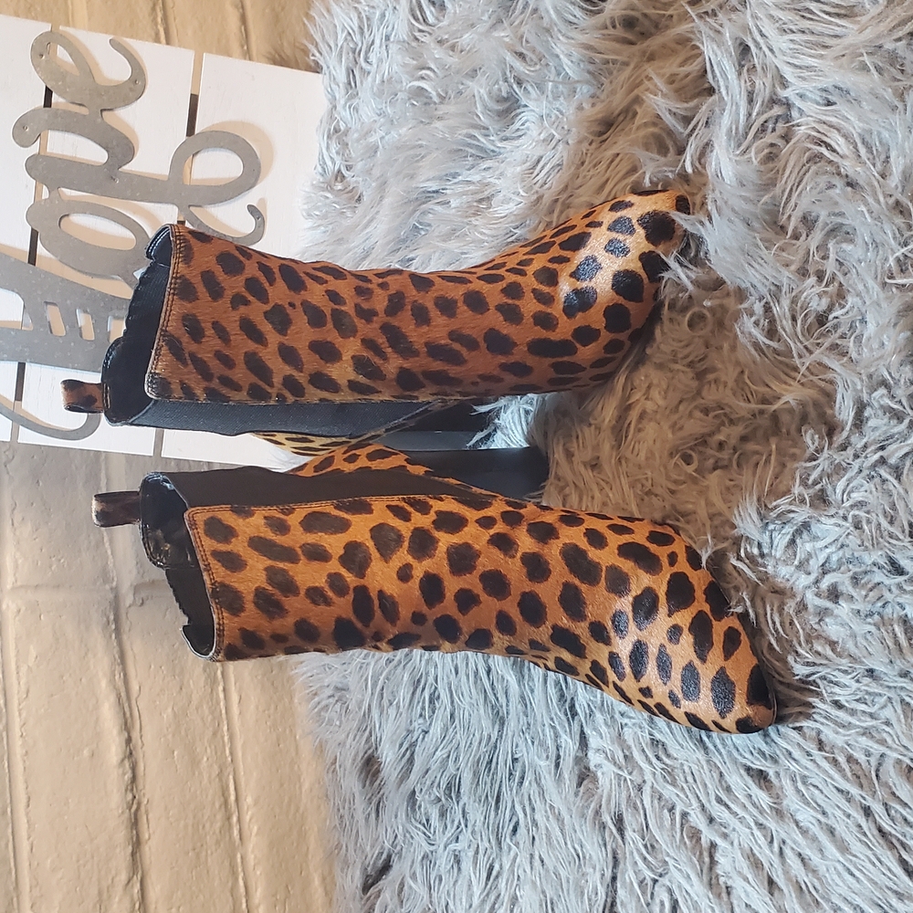 Vince Camuto Leopard Print Ankle Boots
